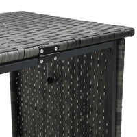 Thumbnail for Gartensofa in L-Form mit Tisch und Kissen Grau Poly Rattan