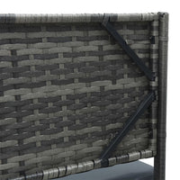 Thumbnail for Gartensofa in L-Form mit Tisch und Kissen Grau Poly Rattan