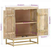 Thumbnail for Sideboard mit 2 Türen 55x30x70 cm Massivholz Mango