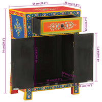 Thumbnail for Sideboard Handbemalt 54x30x74 cm Massivholz Mango
