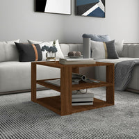 Thumbnail for Couchtisch Braun Eichen-Optik 60x60x40 cm Holzwerkstoff
