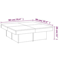 Thumbnail for Couchtisch Räuchereiche 90x90x28 cm Holzwerkstoff