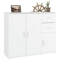Thumbnail for Sideboard Weiß 91x29,5x75 cm Holzwerkstoff