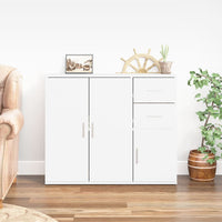 Thumbnail for Sideboard Weiß 91x29,5x75 cm Holzwerkstoff
