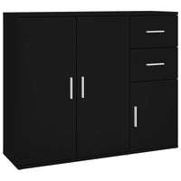 Thumbnail for Sideboard Schwarz 91x29,5x75 cm Holzwerkstoff
