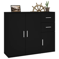 Thumbnail for Sideboard Schwarz 91x29,5x75 cm Holzwerkstoff