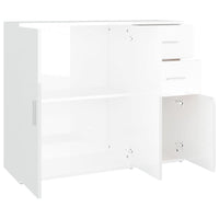 Thumbnail for Sideboard Hochglanz-Weiß 91x29,5x75 cm Holzwerkstoff