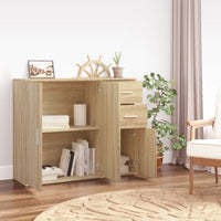 Thumbnail for Sideboard Sonoma-Eiche 91x29,5x75 cm Holzwerkstoff