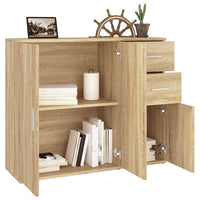 Thumbnail for Sideboard Sonoma-Eiche 91x29,5x75 cm Holzwerkstoff