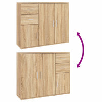 Thumbnail for Sideboard Sonoma-Eiche 91x29,5x75 cm Holzwerkstoff