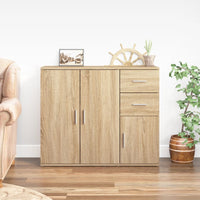Thumbnail for Sideboard Sonoma-Eiche 91x29,5x75 cm Holzwerkstoff