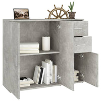 Thumbnail for Sideboard Betongrau 91x29,5x75cm Holzwerkstoff