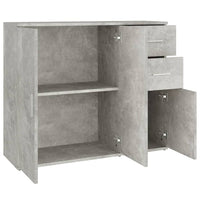 Thumbnail for Sideboard Betongrau 91x29,5x75cm Holzwerkstoff