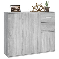 Thumbnail for Sideboard Grau Sonoma 91x29,5x75 cm Holzwerkstoff