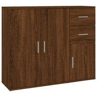 Thumbnail for Sideboard Braun Eichen-Optik 91x29,5x75 cm Holzwerkstoff
