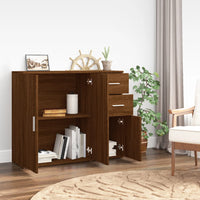 Thumbnail for Sideboard Braun Eichen-Optik 91x29,5x75 cm Holzwerkstoff
