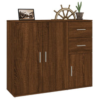 Thumbnail for Sideboard Braun Eichen-Optik 91x29,5x75 cm Holzwerkstoff