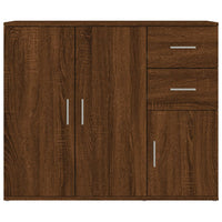 Thumbnail for Sideboard Braun Eichen-Optik 91x29,5x75 cm Holzwerkstoff