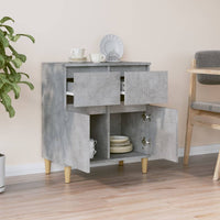 Thumbnail for Sideboard Betongrau 60x35x70 cm Holzwerkstoff