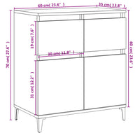 Thumbnail for Sideboard Räuchereiche 60x35x70 cm Holzwerkstoff