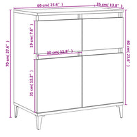 Thumbnail for Sideboard Grau Sonoma 60x35x70 cm Holzwerkstoff