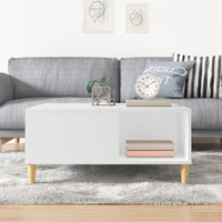 Thumbnail for Couchtisch Weiß 80x80x36,5 cm Holzwerkstoff