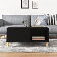 Thumbnail for Couchtisch Schwarz 80x80x36,5 cm Holzwerkstoff