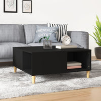 Thumbnail for Couchtisch Schwarz 80x80x36,5 cm Holzwerkstoff