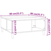 Thumbnail for Couchtisch Grau Sonoma 80x80x36,5 cm Holzwerkstoff