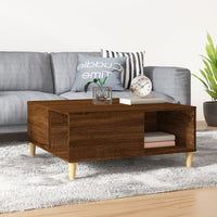 Thumbnail for Couchtisch Braun Eichen-Optik 80x80x36,5 cm Holzwerkstoff