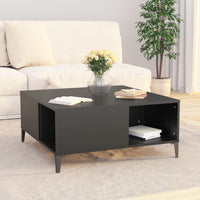 Thumbnail for Couchtisch Schwarz 80x80x36,5 cm Holzwerkstoff