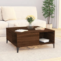 Thumbnail for Couchtisch Braun Eichen-Optik 80x80x36,5 cm Holzwerkstoff