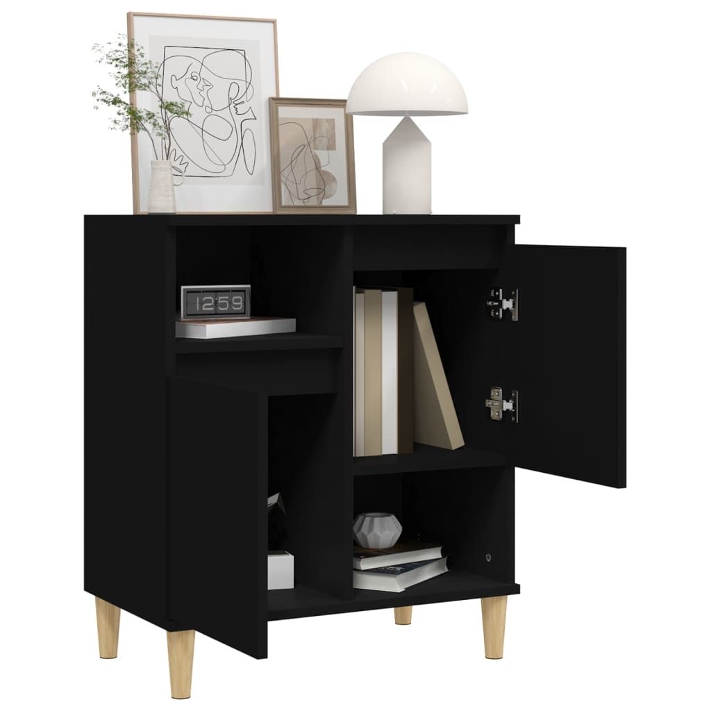 Sideboard Schwarz 60x35x70 cm Holzwerkstoff