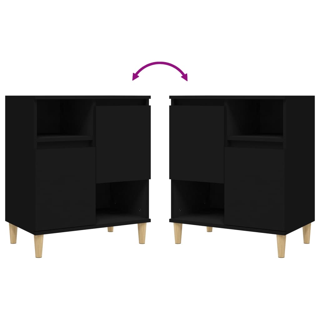 Sideboard Schwarz 60x35x70 cm Holzwerkstoff