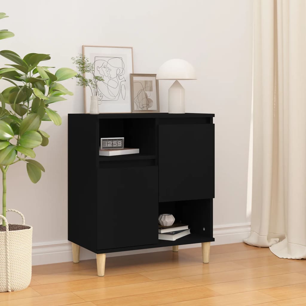 Sideboard Schwarz 60x35x70 cm Holzwerkstoff