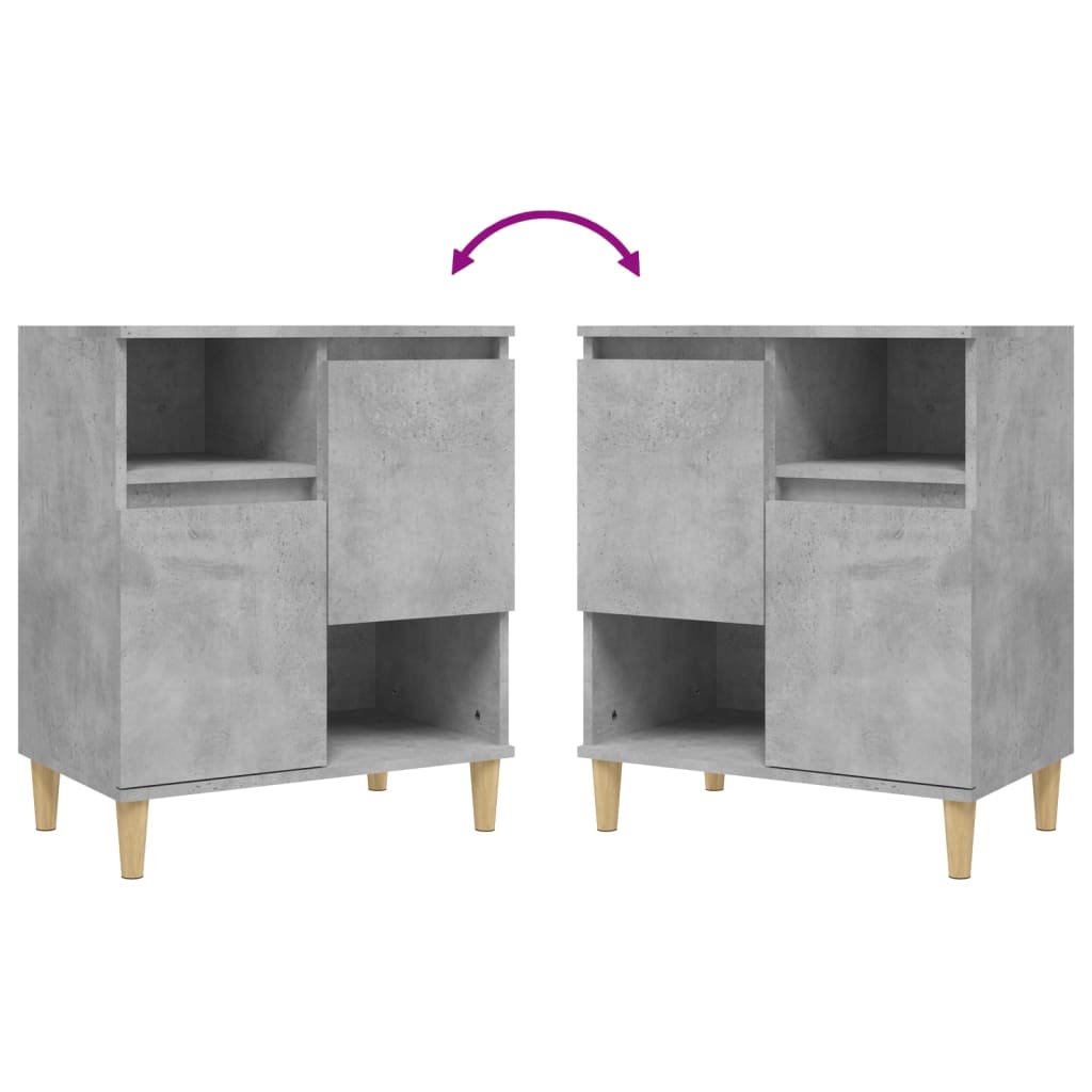 Sideboard Betongrau 60x35x70 cm Holzwerkstoff