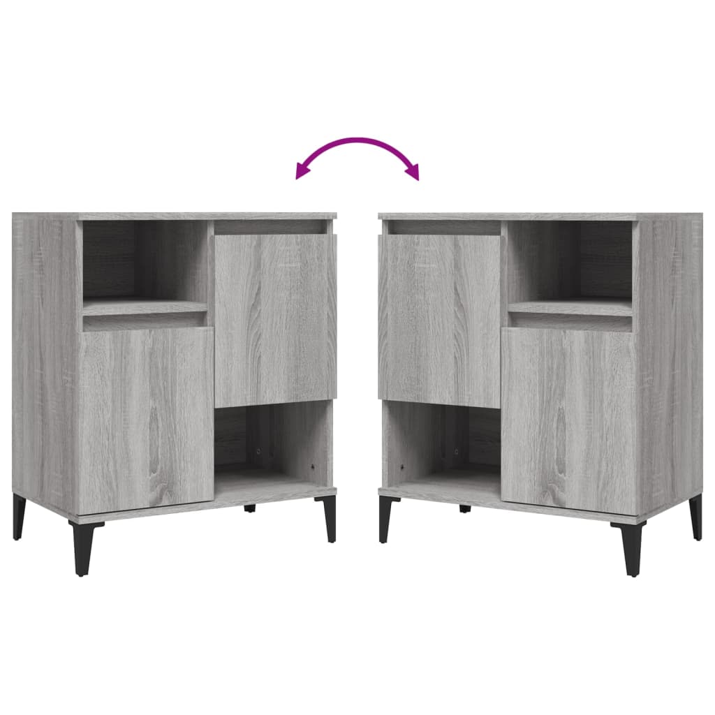Sideboard Grau Sonoma 60x35x70 cm Holzwerkstoff