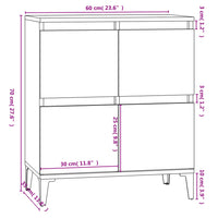 Thumbnail for Sideboard Räuchereiche 60x35x70 cm Holzwerkstoff