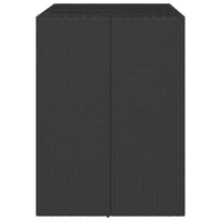 Thumbnail for Bartisch mit Glasplatte Schwarz 105x80x110 cm Poly Rattan