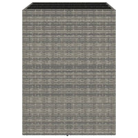 Thumbnail for Bartisch mit Glasplatte Grau 105x80x110 cm Poly Rattan