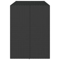 Thumbnail for Bartisch mit Glasplatte Schwarz 145x80x110 cm Poly Rattan