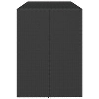 Thumbnail for Bartisch mit Glasplatte Schwarz 185x80x110 cm Poly Rattan