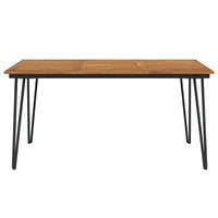 Thumbnail for Gartentisch mit Haarnadel-Beinen 160x80x75 cm Massivholz Akazie