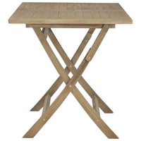 Thumbnail for Gartentisch Klappbar Grau 120x70x75 cm Massivholz Teak