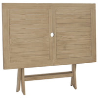 Thumbnail for Gartentisch Klappbar Grau 120x70x75 cm Massivholz Teak
