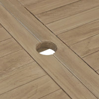 Thumbnail for Gartentisch Klappbar Grau 120x70x75 cm Massivholz Teak
