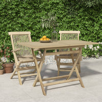 Thumbnail for Gartentisch Klappbar Grau 120x70x75 cm Massivholz Teak