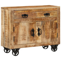 Thumbnail for Sideboard 80x30x65 cm Massives Raues Mangoholz