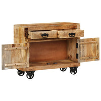 Thumbnail for Sideboard 80x30x65 cm Massives Raues Mangoholz