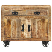 Thumbnail for Sideboard 80x30x65 cm Massives Raues Mangoholz